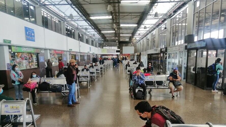Las terminales de transporte han estado poco transitadas. Foto: Ministerio de Transporte.
