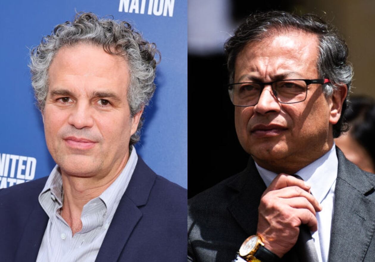 Mark Ruffalo y Gustavo Petro. Foto: Getty Images.