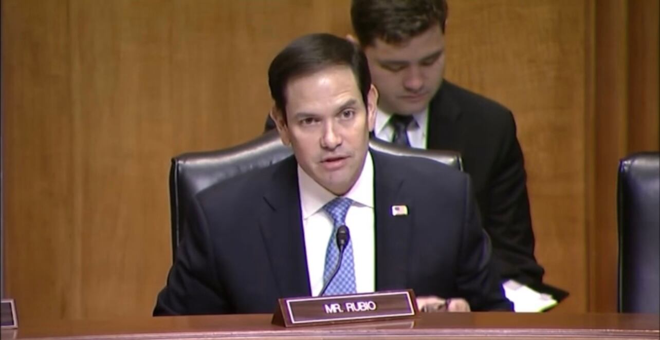 Marco Rubio, senador republicano en sesión del Congreso de EE.UU. | Foto: Suministrada