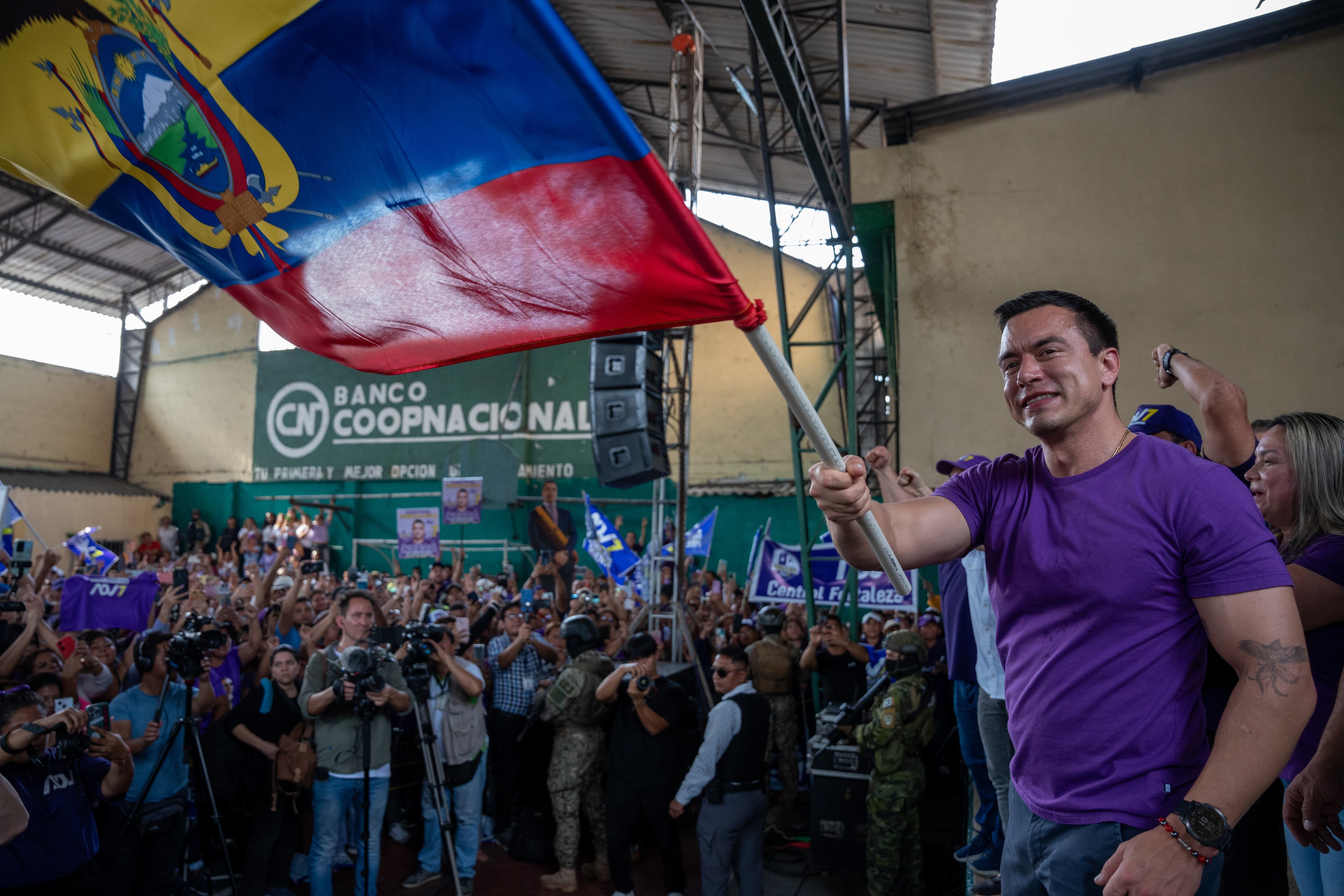Daniel Noboa es reelegido presidente de Ecuador para el periodo 2025-2029. Foto: EFE.