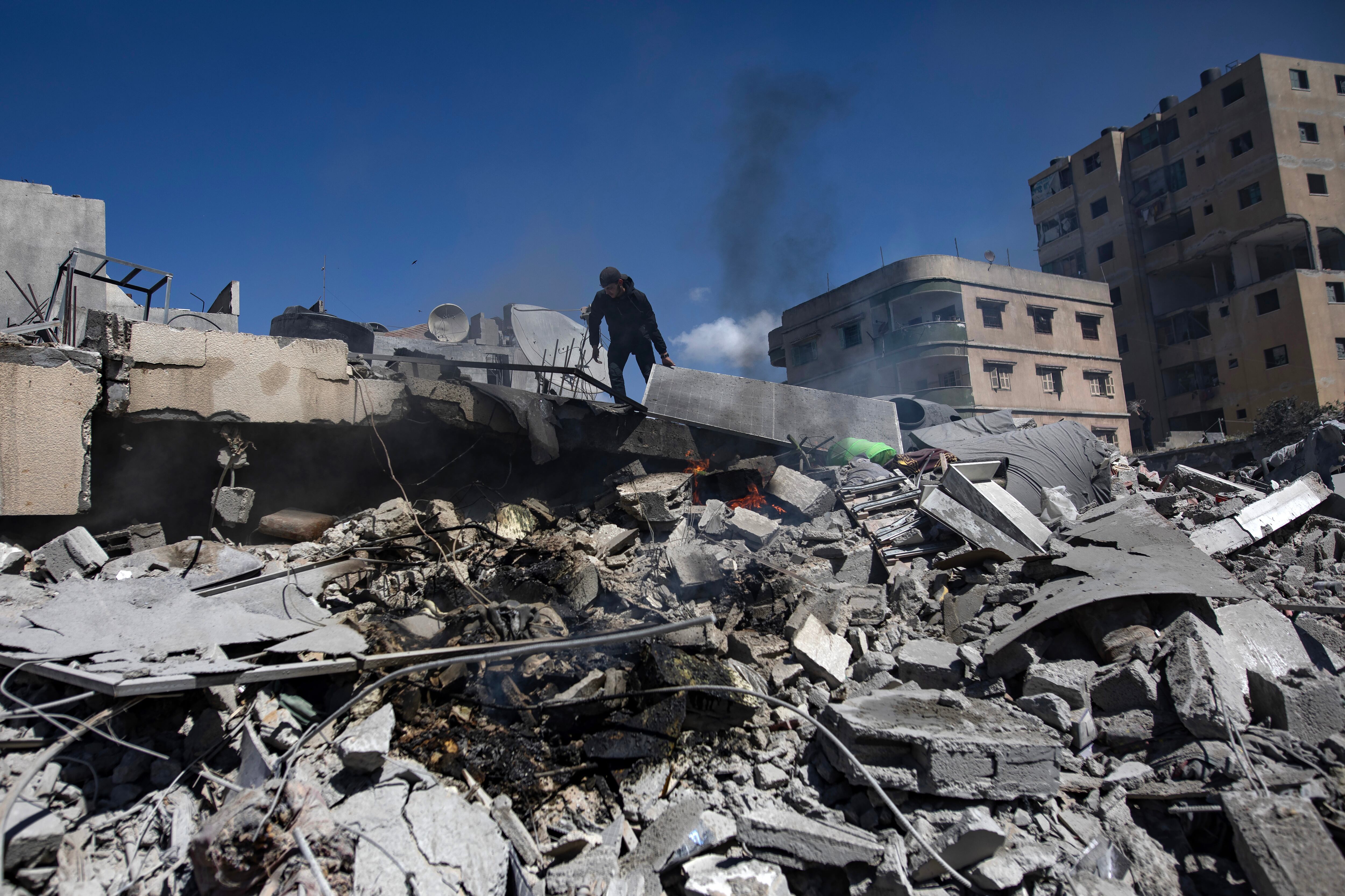 Ataque israelí. FOTo: EFE/EPA/HAITHAM IMAD.