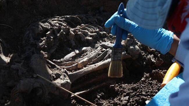 En los últimos meses se han excavado 30 tumbas en donde se está construyendo el nuevo de ingeniería de la UPTC. Foto: Uptc
