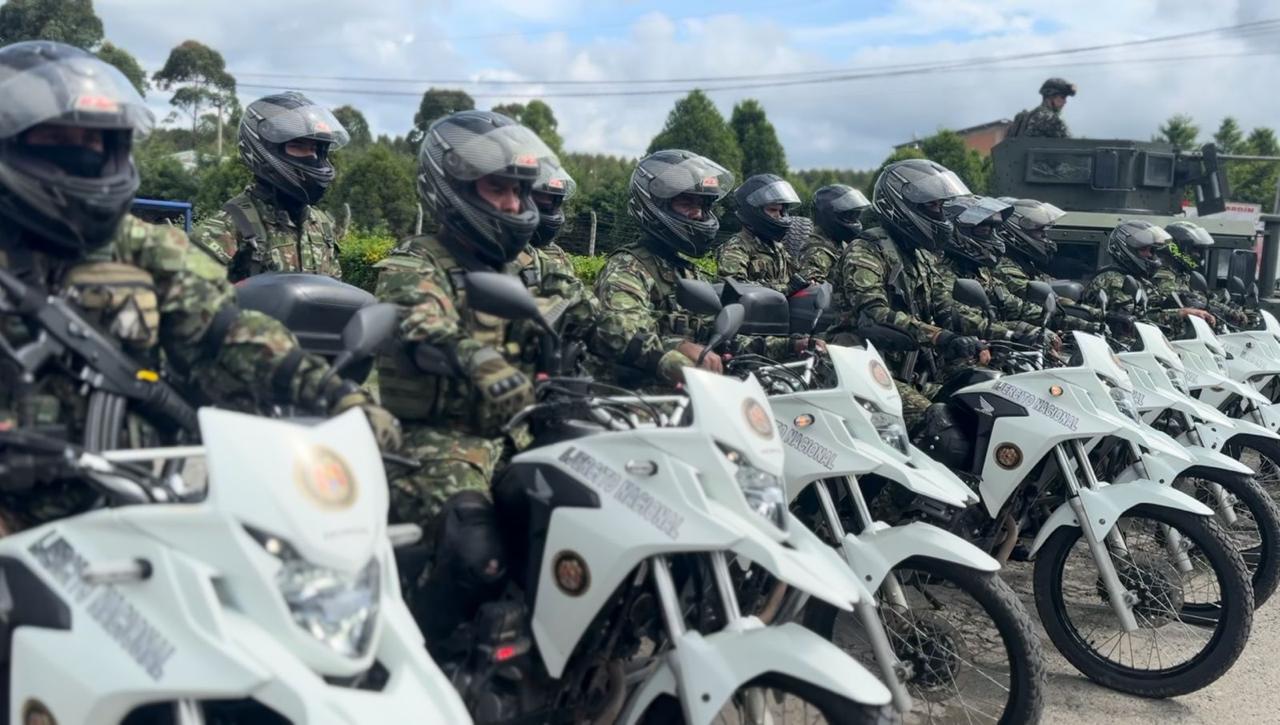 Más de 6.000 uniformados de diferentes especialidades de las Fuerzas Militares se desplegaron en la región. Crédito: Ejército Nacional