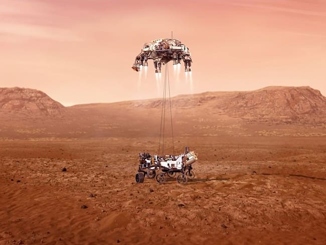 Randy Anderson, miembro del equipo científico de instrumentos SuperCam en Perseverance, explicó que se quiere encontrar alguna evidencia sobre la vida en Marte. . Foto: EFE/ Emma Howells/ NASA