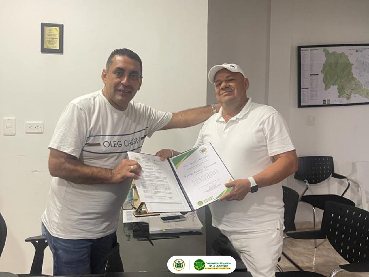 Alcalde de Lejanías, Meta condecoró a deforestador preso. Foto: Alcaldía de Lejanías Meta