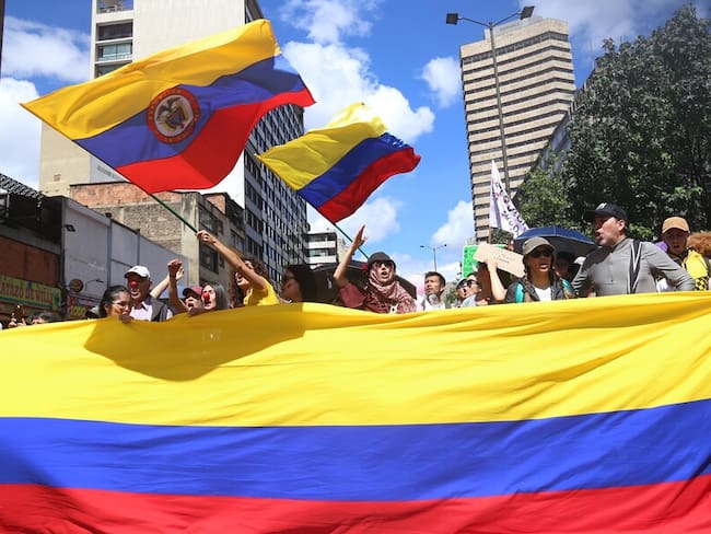 Imagen de referencia de manifestaciones en Colombia. Foto: Colprensa.