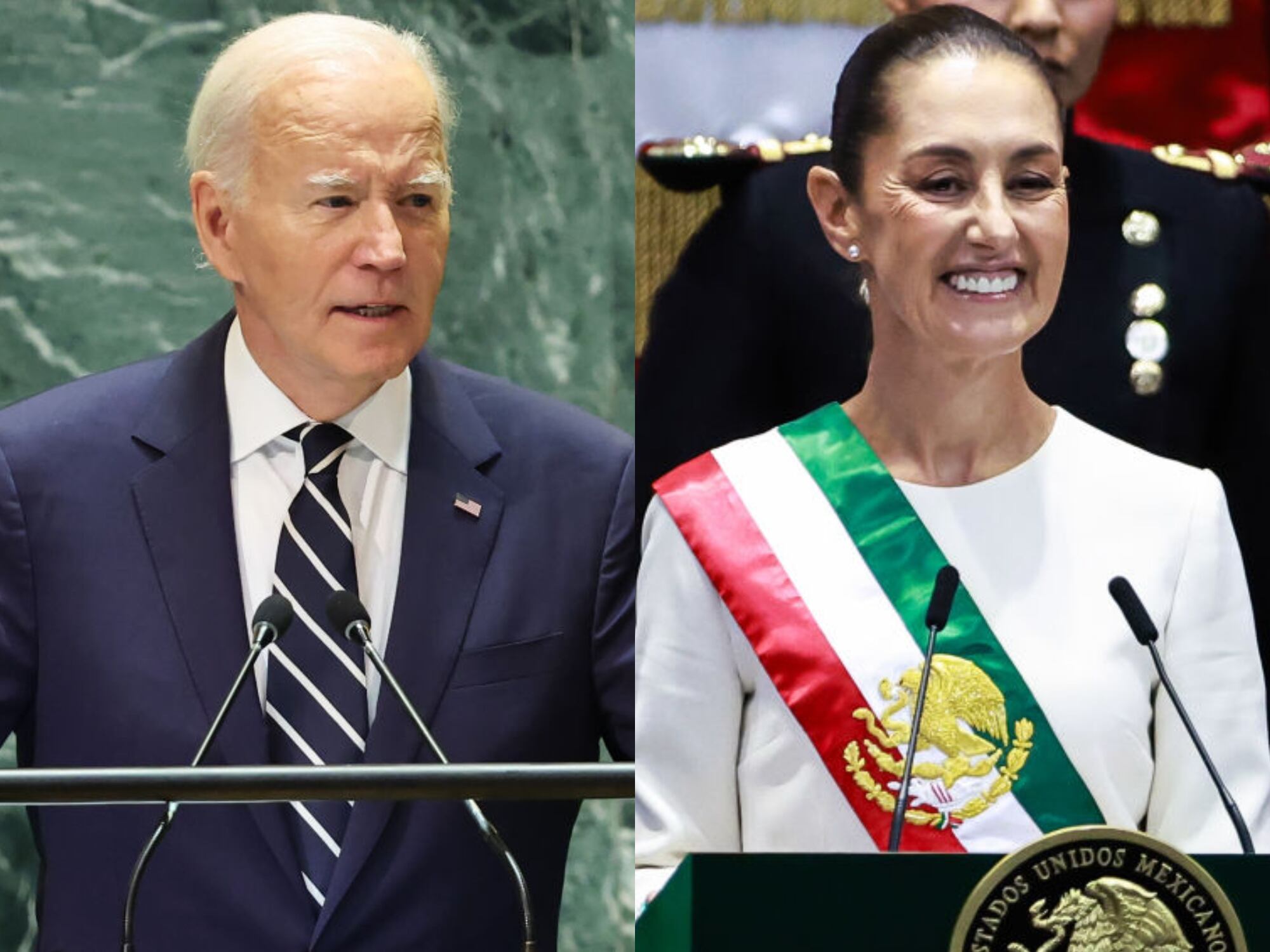 Joe Biden y Caludia Sheinbaum. I Fotos: Getty Images.