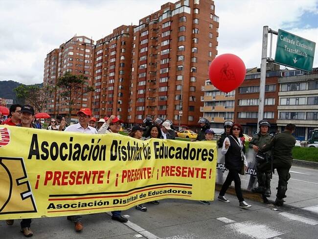 Bogotá. 1 Junio 2016. Maestros en Bogotá protestan por inconformidades en el plan de salud que los cobija. / Imagen de referencia. Foto: Colprensa