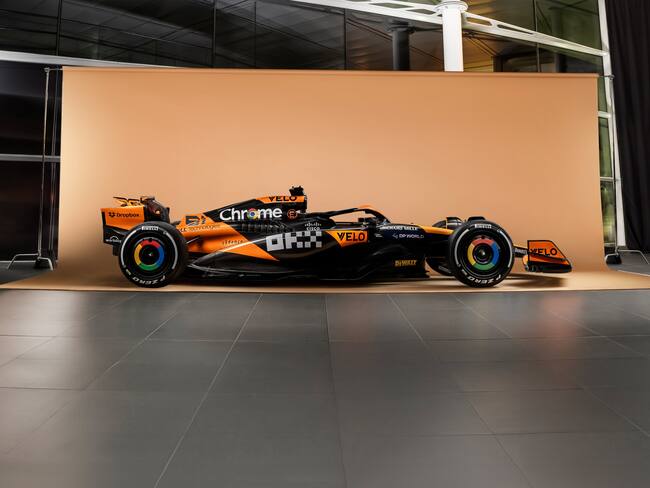 McLaren estrena el MCL38 en pista con Baréin en mente. Foto: Twitter oficial de McLaren.
