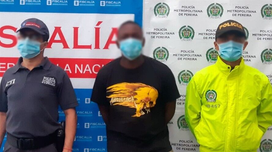 Capturado ‘El Mocho’,  hombre que golpeó a su esposa hasta causarle la muerte. Foto: Policía Metropolitana de Pereira