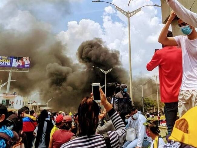 Plantón  pacífico y varios saqueos: Balance de protestas en Barranquilla