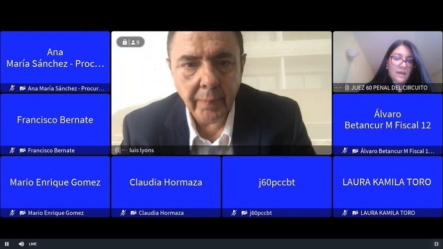 Audiencia de acusación en contra del abogado Luis Ignacio Lyons España por el Cartel de la Toga. Foto: Colprensa