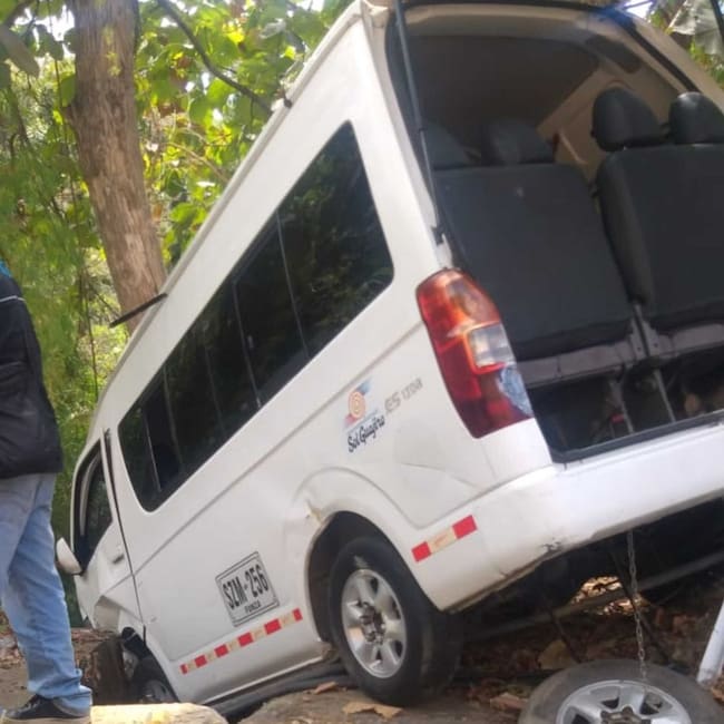 Vehículo accidentado/ Alcaldía de Santa Marta