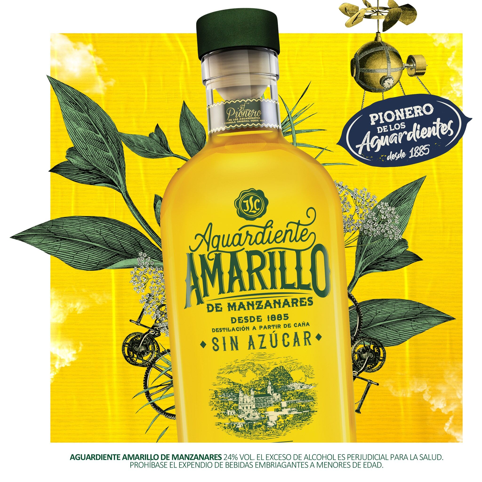 Aguardiente Amarillo de Manzanares, Industria Licorera de Caldas.