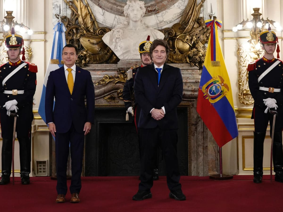 Daniel Noboa se reunió con Javier Milei en su segundo día de visita en Argentina