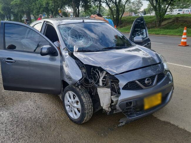 Conductor sufre microsueño y arrolla a diez ciclistas en la recta Cali - Palmira. Foto: Cortesía.