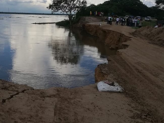 Listo el contrato para el dragado del islote que provoca erosión fluvial en el Magdalena . Foto: Personería de Salamina
