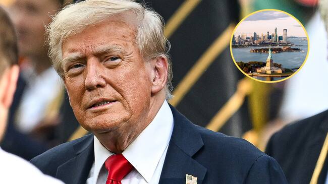 Donald Trump y Estatua de la Libertad. Foto: Getty Images.