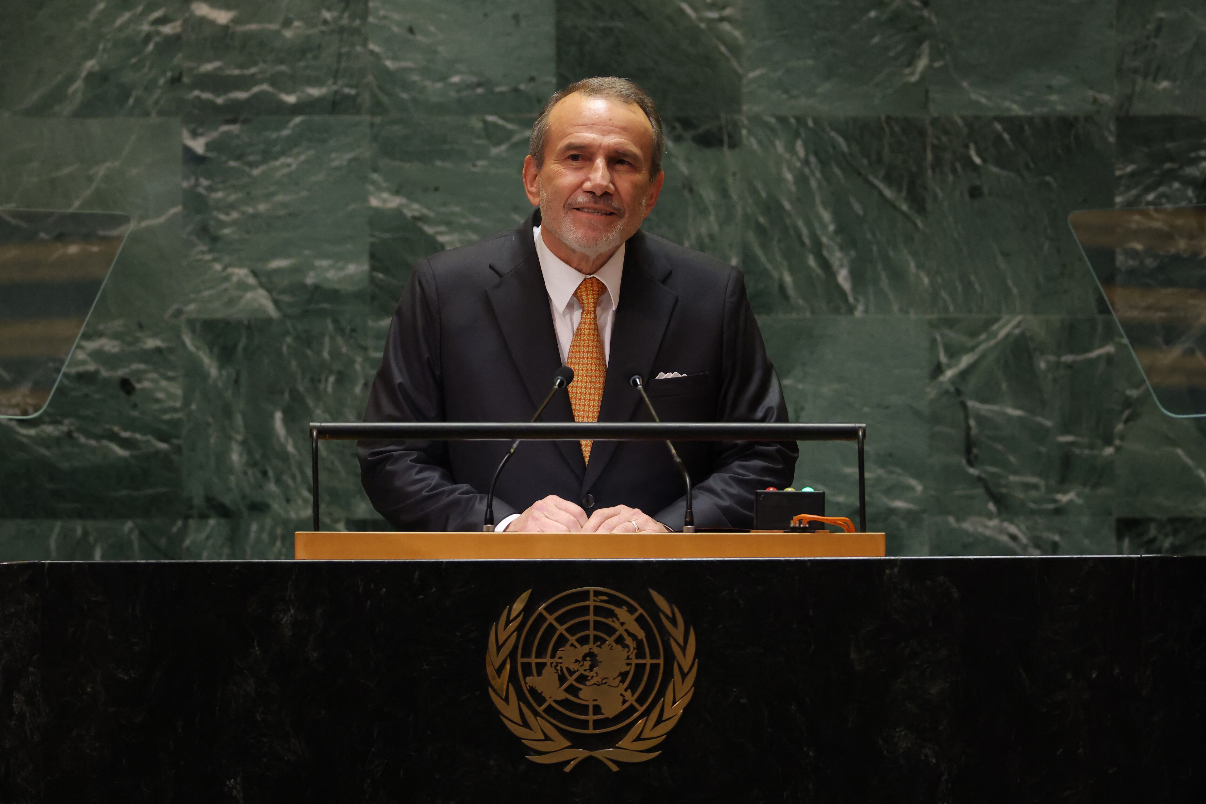 Canciller Elmer Schialer. Foto: CHARLY TRIBALLEAU/AFP via Getty Images