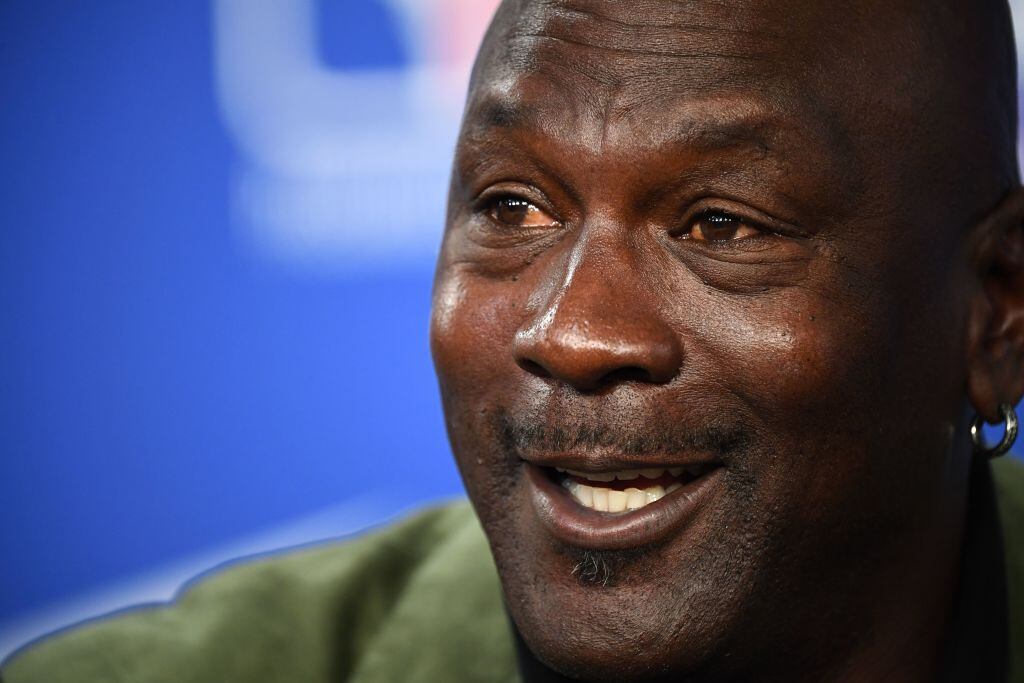 Michael Jordan. (Photo by FRANCK FIFE / AFP) (Photo by FRANCK FIFE/AFP via Getty Images)