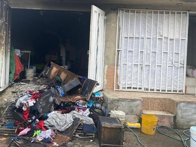 El Cuerpo de Bomberos Voluntarios controló las llamas . Foto: Bomberos Popayán