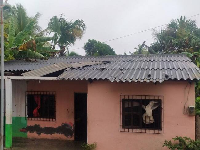 Vendaval deja más de 400 viviendas afectadas en Córdoba. Cortesía Defensa Civil.