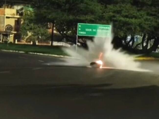 Los artefactos fueron destruidos controladamente sin afectaciones para la población civiul ni a la Fuerza Pública. Crédito: Policía Nacional.