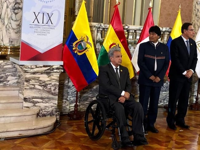 Presidentes de Colombia, Perú, Ecuador y Bolivia. Foto: Redacción W Radio
