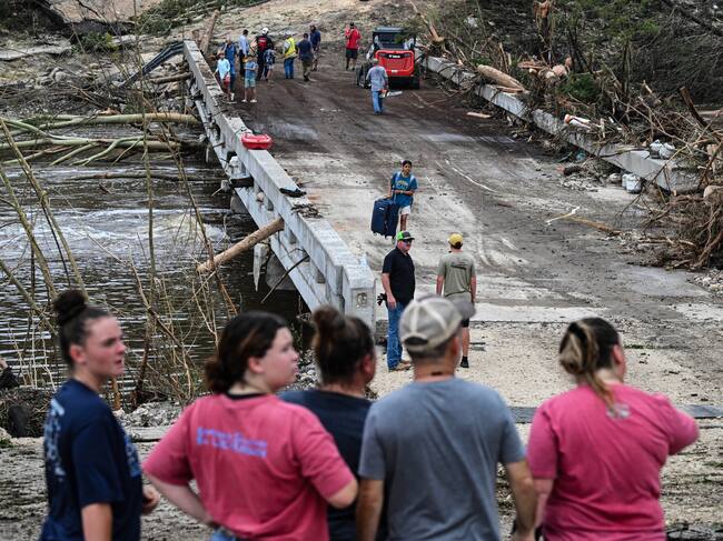 Inundaciones en Texas. Foto: RONALDO SCHEMIDT/AFP via Getty Images.