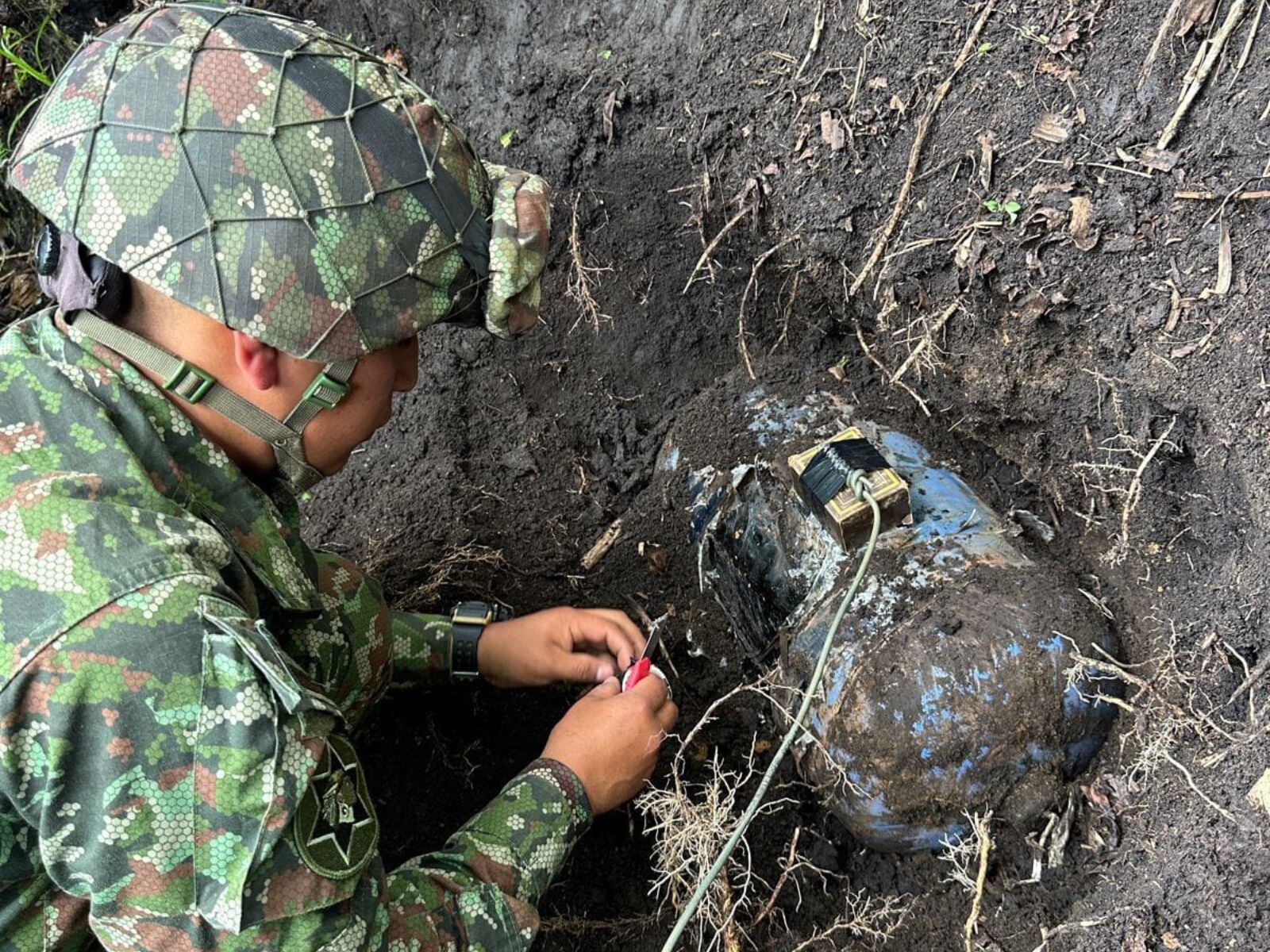 Cilindro bomba fue encontrado en Risaralda (foto: suministrada fuente)