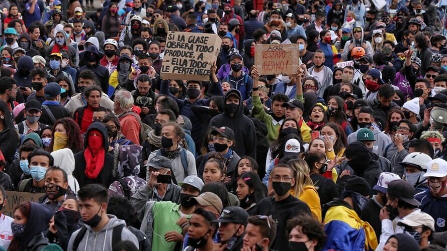 La CGT, como convocante de la jornada, entregó un balance positivo de las manifestaciones asegurando que fue la oportunidad correcta para que el pueblo se pronunciara. Foto: Colprensa / CAMILA DÍAZ