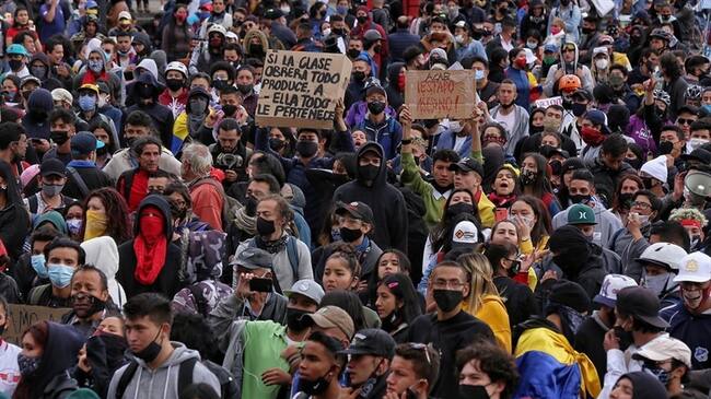 La CGT, como convocante de la jornada, entregó un balance positivo de las manifestaciones asegurando que fue la oportunidad correcta para que el pueblo se pronunciara. Foto: Colprensa / CAMILA DÍAZ