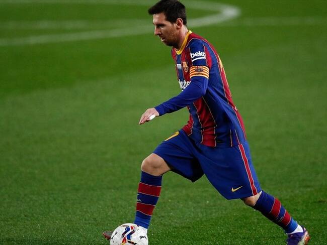 Lionel Messi en el partido entre el Barcelona vs Valencia, de la Liga Santander 2021. Foto: Getty Images