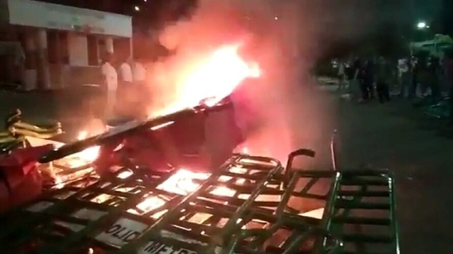 Disturbios en Cúcuta dejaron varias personas capturadas. Foto: Cortesía