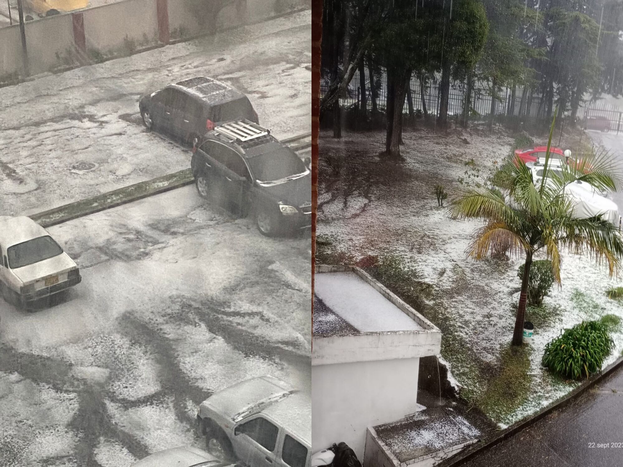 Granizada en Bogotá. Foto: Suministradas