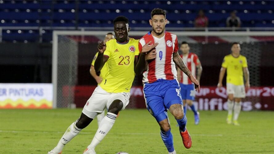 Davinson Sánchez en el partido de Colombia ante Paraguay por Eliminatorias. Foto: Christian Alvarenga/Getty Images