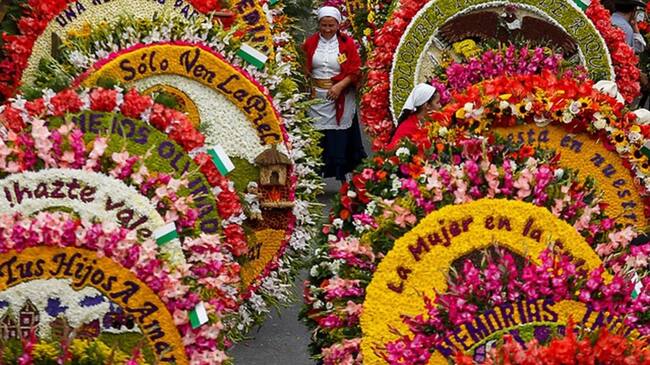 Silletas florales llenarán de color la misa del papa Francisco en Medellín. Foto: Colprensa