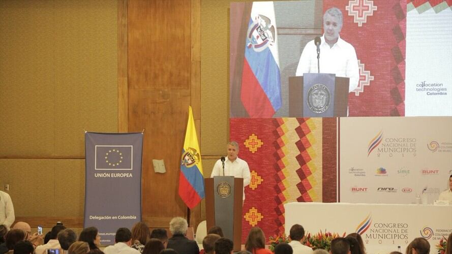 Presidente Duque promete a alcaldes eliminar Ley de Garantías y reestructurar Fonade. Foto: Cortesía