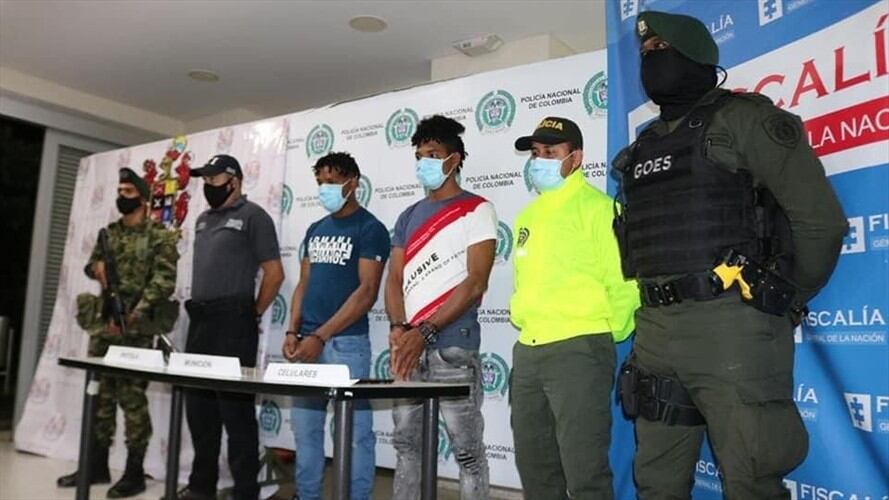 Los dos hombres fueron enviados a la Cárcel San Isidro de Popayán. Foto: Policía Nacional