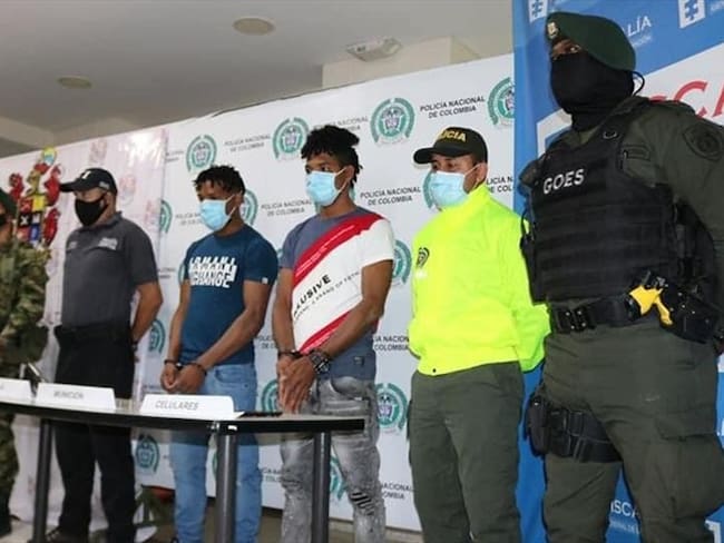 Los dos hombres fueron enviados a la Cárcel San Isidro de Popayán. Foto: Policía Nacional