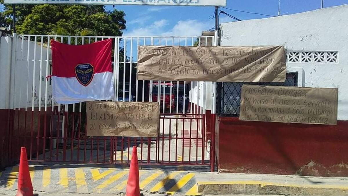 Bomberos de Ciénaga en cese de actividades ante la falta de recursos