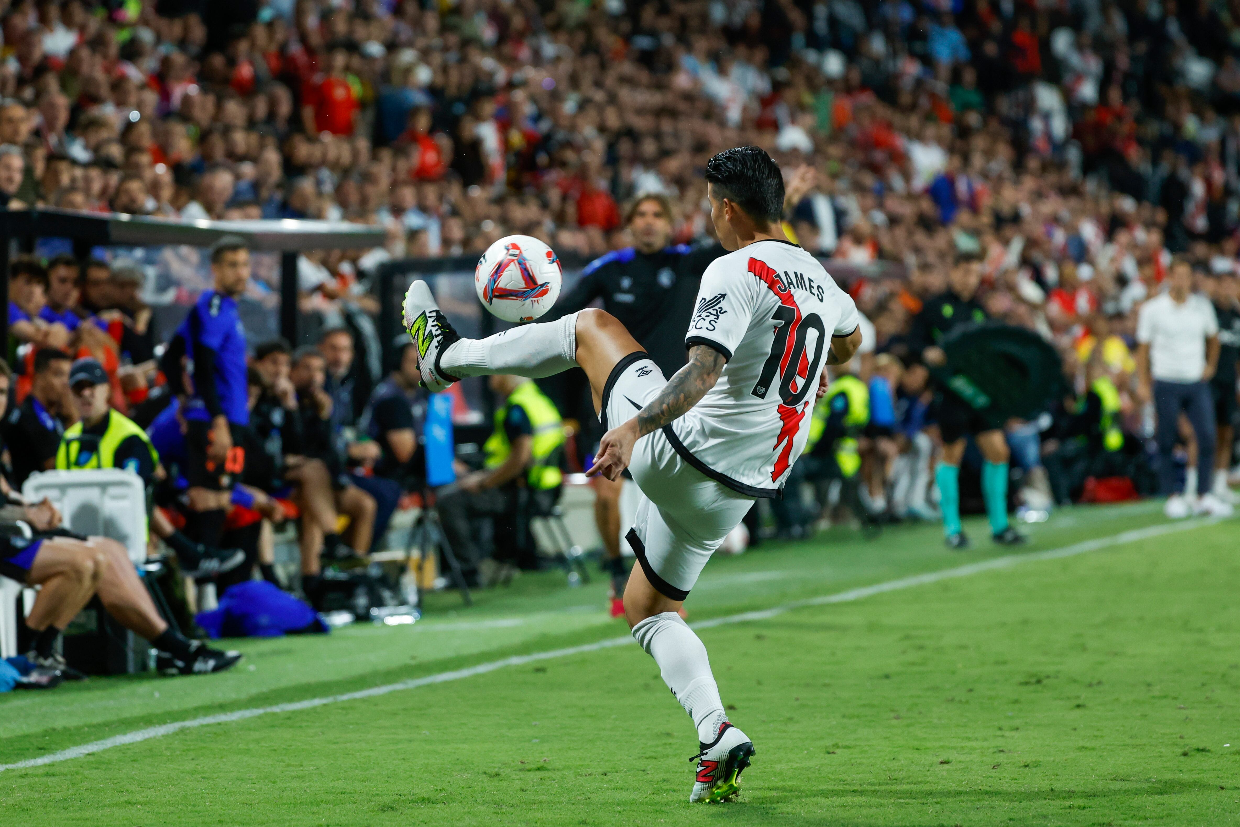 James Rodríguez con el Rayo Vallecano. Foto: EFE.