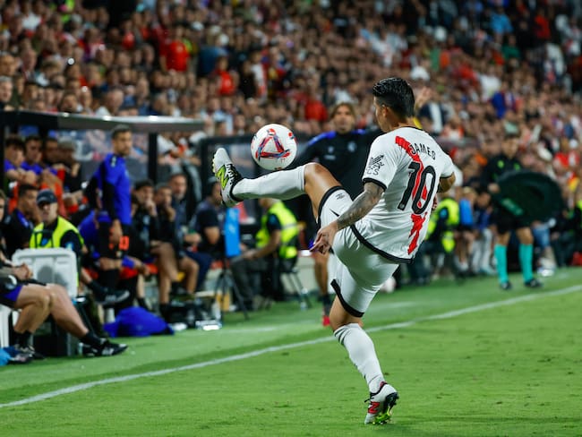 James Rodríguez con el Rayo Vallecano. Foto: EFE.