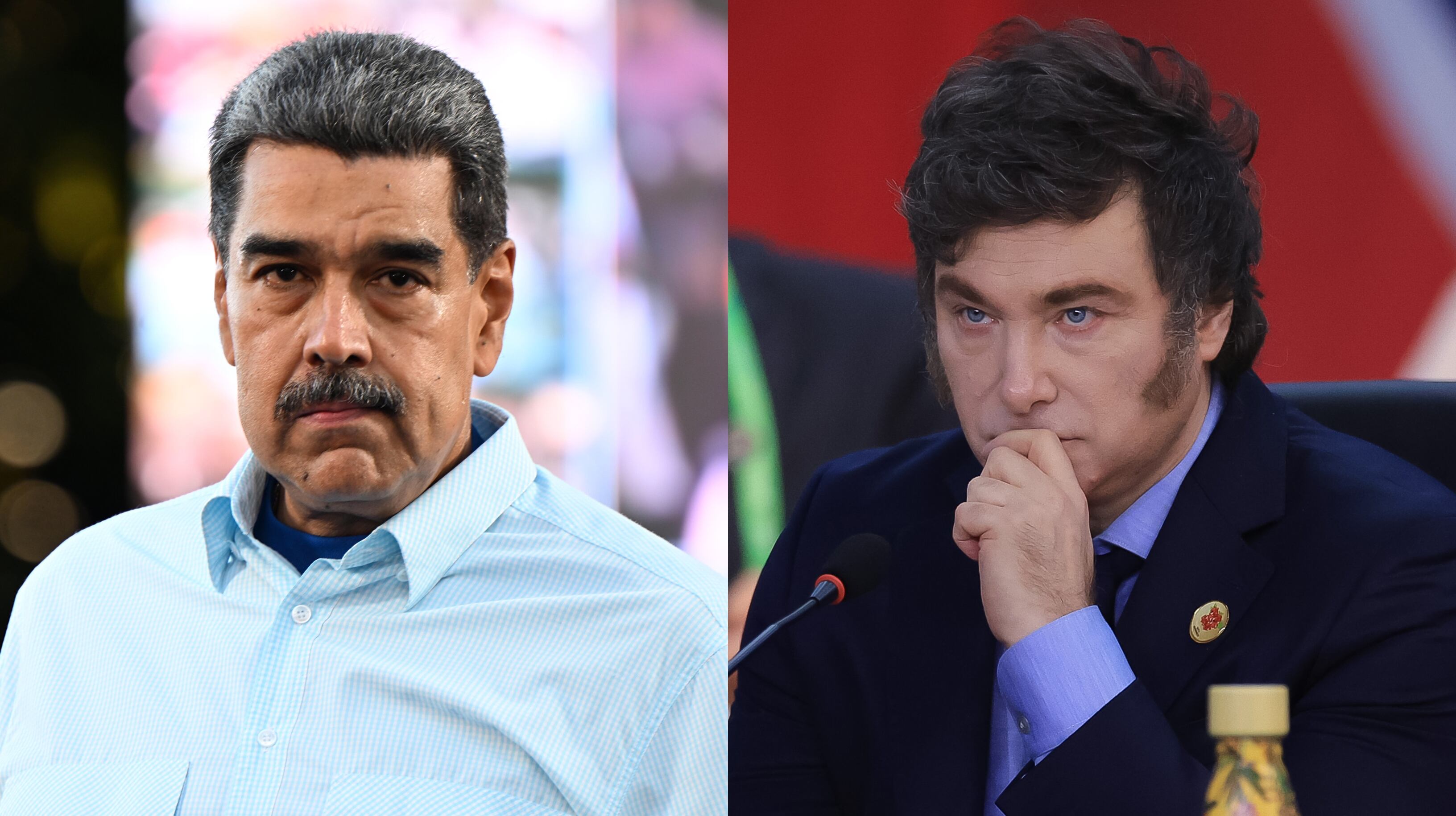 Nicolas Maduro y Javier Milei. Foto: Getty images