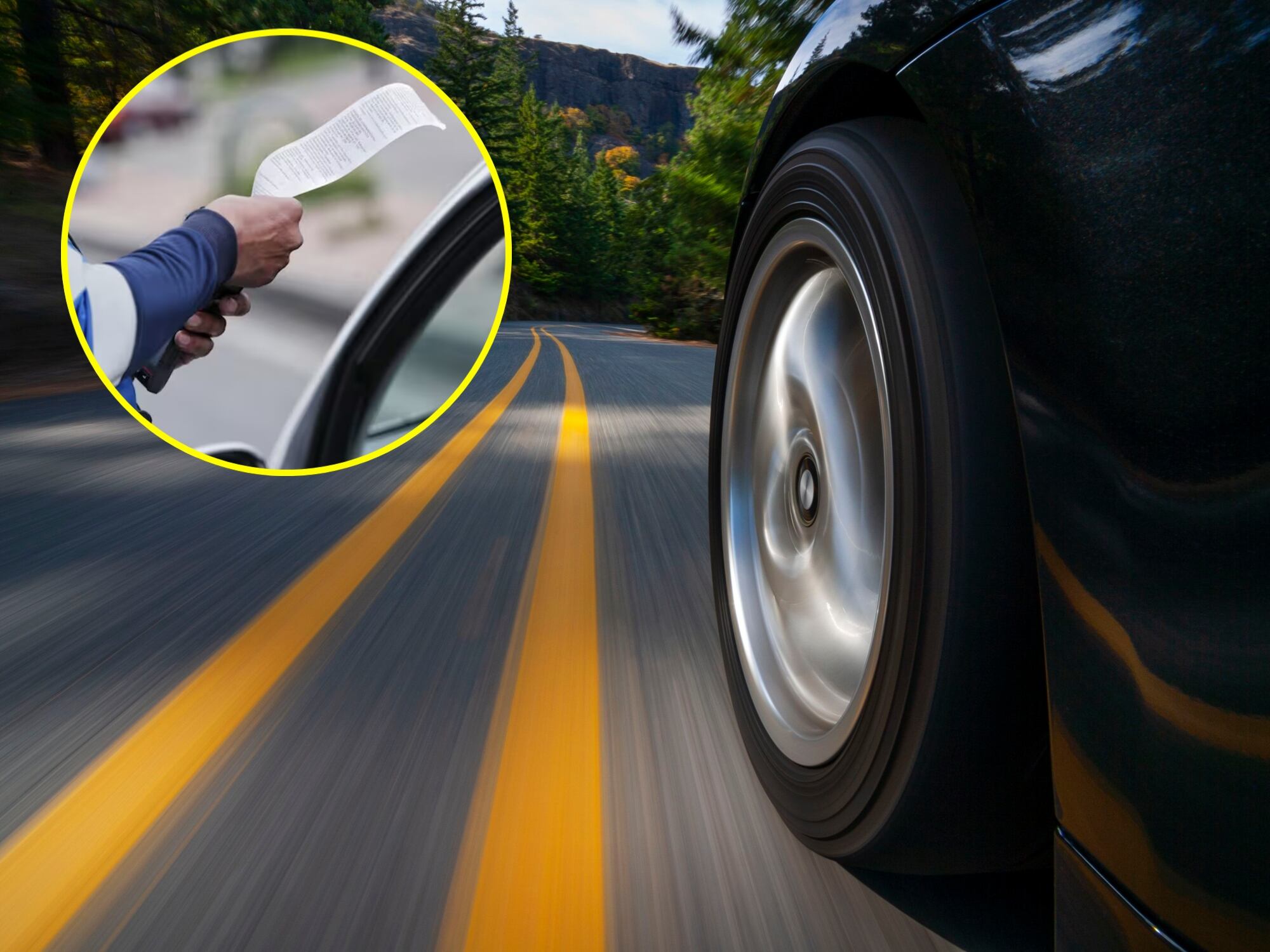 Multas por adelantar en doble línea amarilla. Foto: Getty Images/ Colprensa