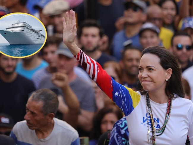 Maria Corina Machado. Foto: Jesus Vargas/picture alliance via Getty ImagesBarco en el Caribe. Foto de referencia: Getty Images.