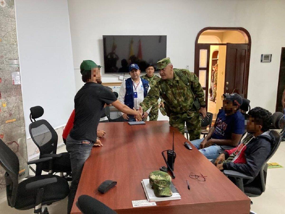 Ejército Nacional rescató a cuatro personas en el Catatumbo