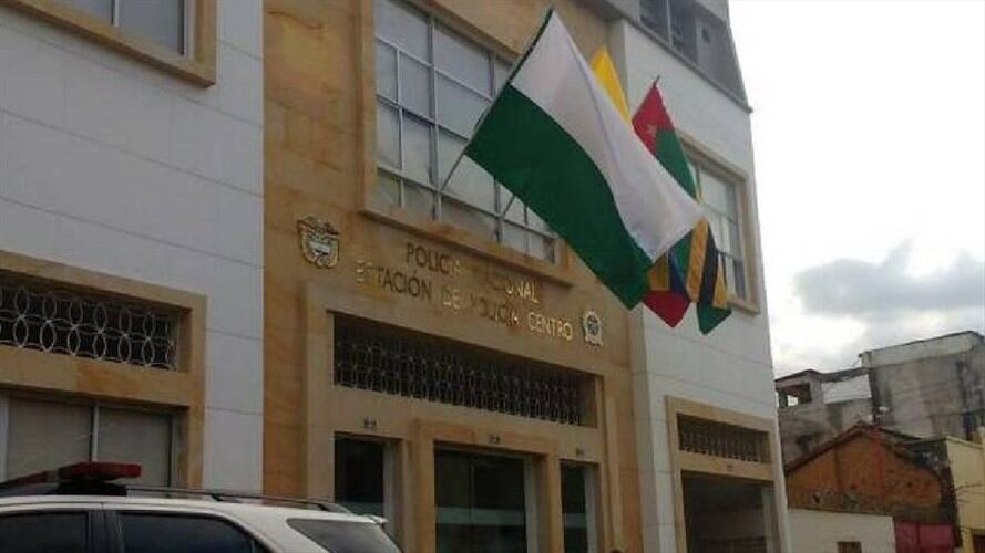 Estaciones de Policía colapsada.. Foto:Suministrada.