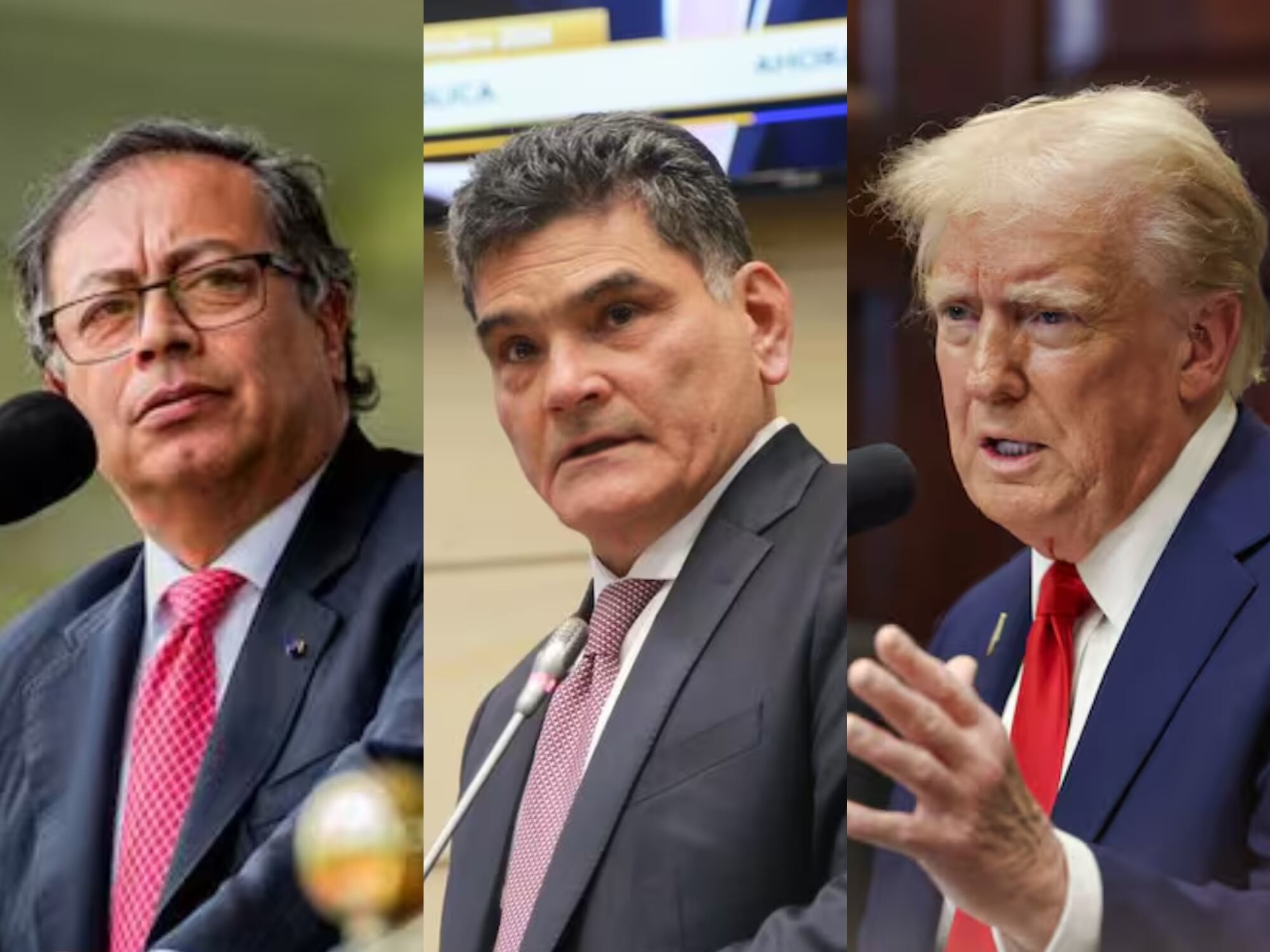 Gustavo Petro, Gregorio Eljach y Donald Trump.