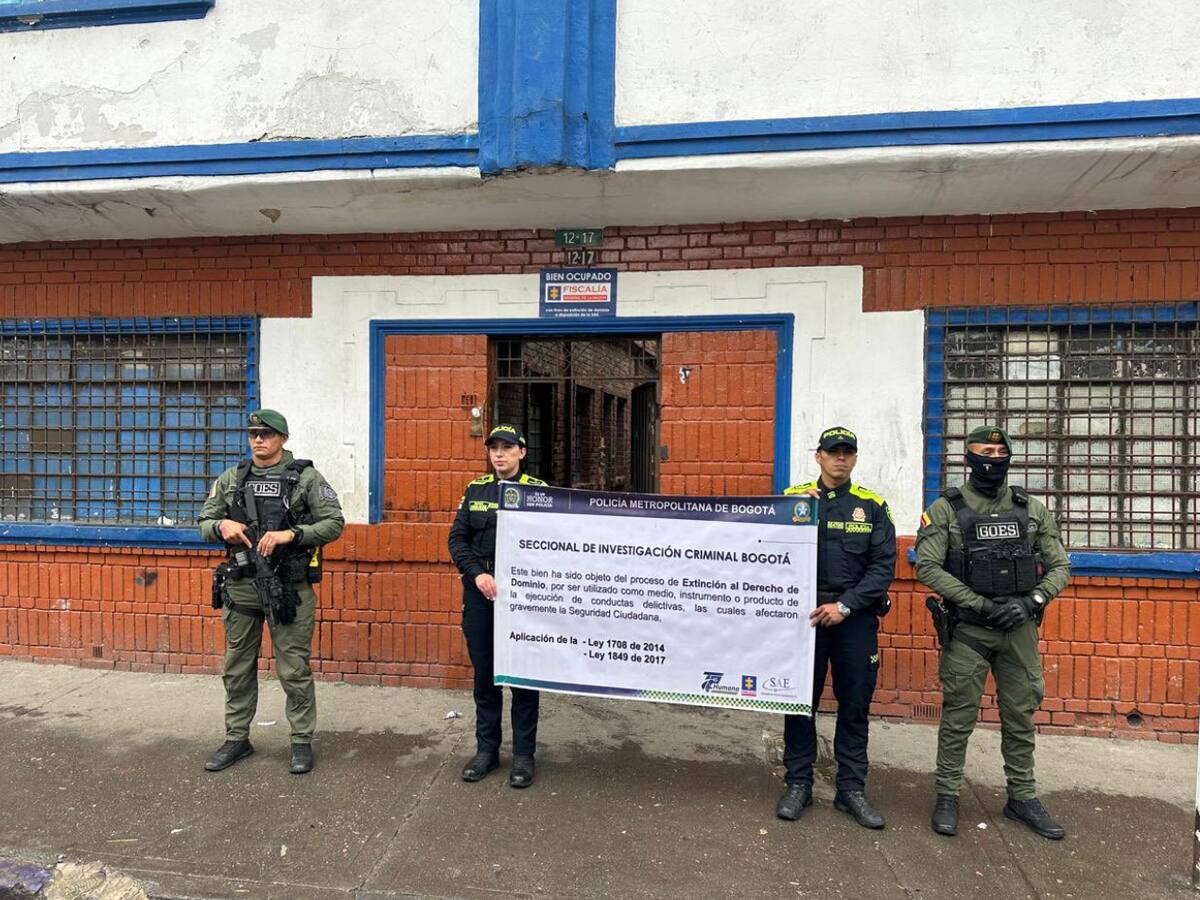 Autoridades ocupan inmuebles dedicados al expendio y acopio de droga en San Bernardo, Bogotá